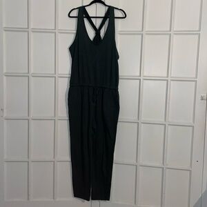 GAP Green Slub Knit Halter Jumpsuit Large